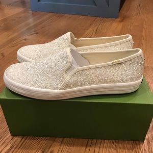 Kate Spade Double Decker glitter shoes